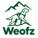 Weofz 品牌 logo:山脉轮廓与佩戴胸背带的狗狗线稿，下方是 Weofz 字标